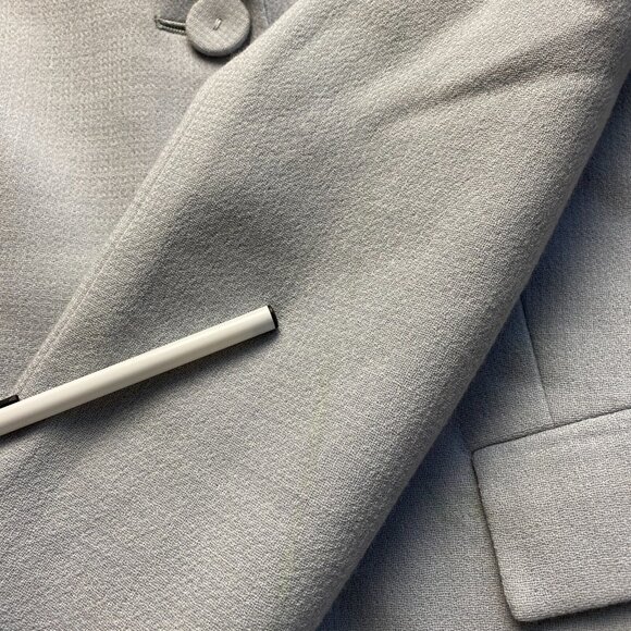 Lafayette 148 Jacket Blazer Bluish Gray Peaked Collar Job Career Work Office 6 * - Picture 7 of 10